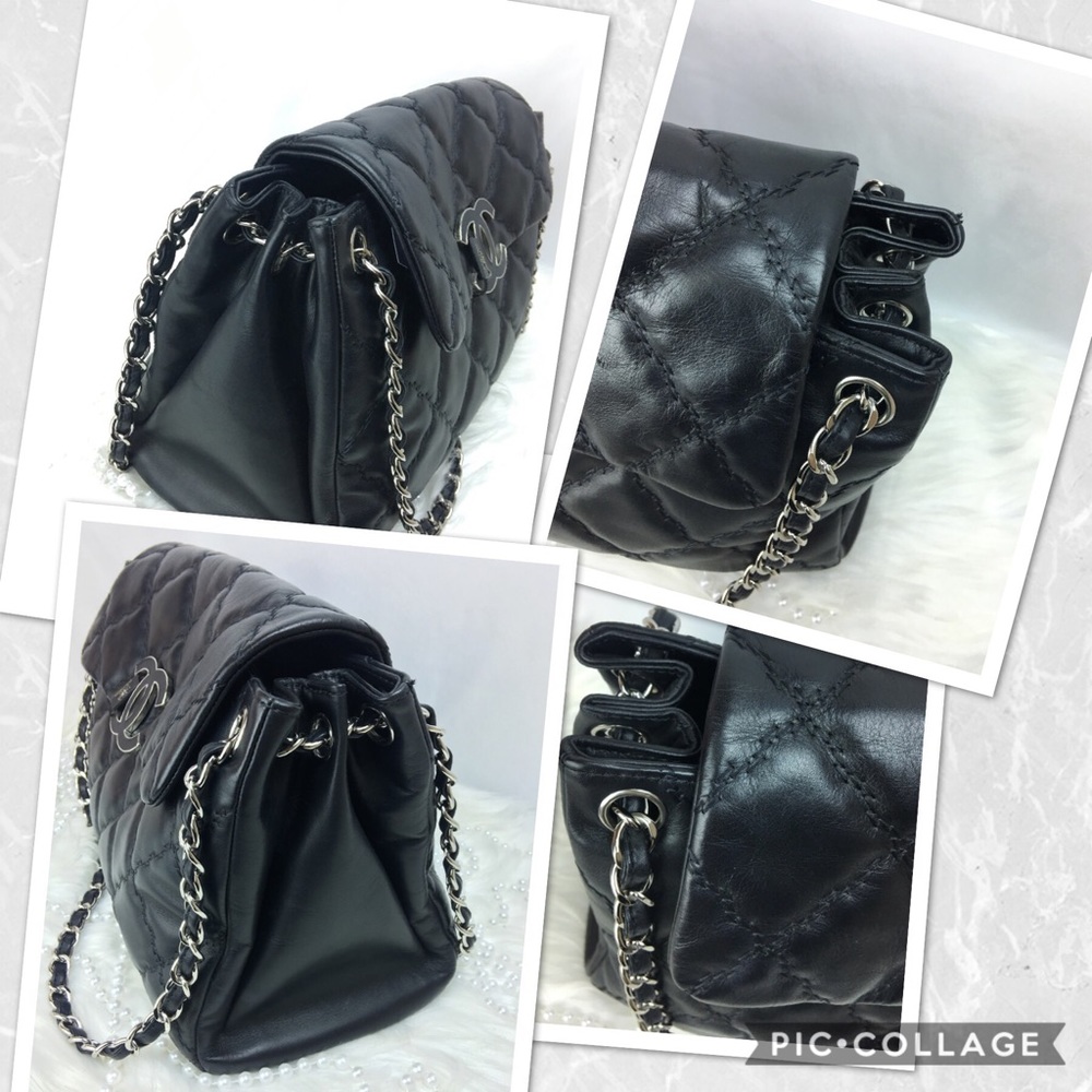 💯SOLD💯Chanel Black Diamond Quilted Lamb Leather - Picture 5 of 8